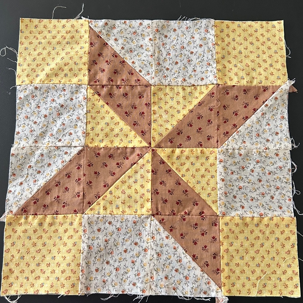 Handmade unfinished Vintage Quilt Blocks Lot of 12 Size 13”x13” - Picture 6 of 14